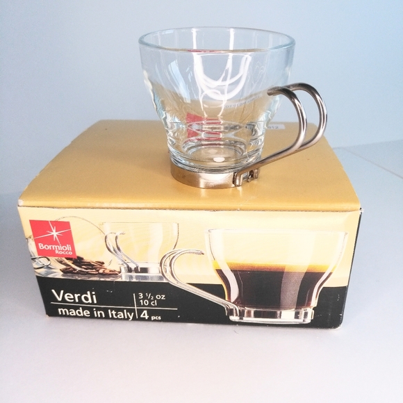 Bormioli Rocco Set of 4 Verdi Espresso Cups - Picture 1 of 8